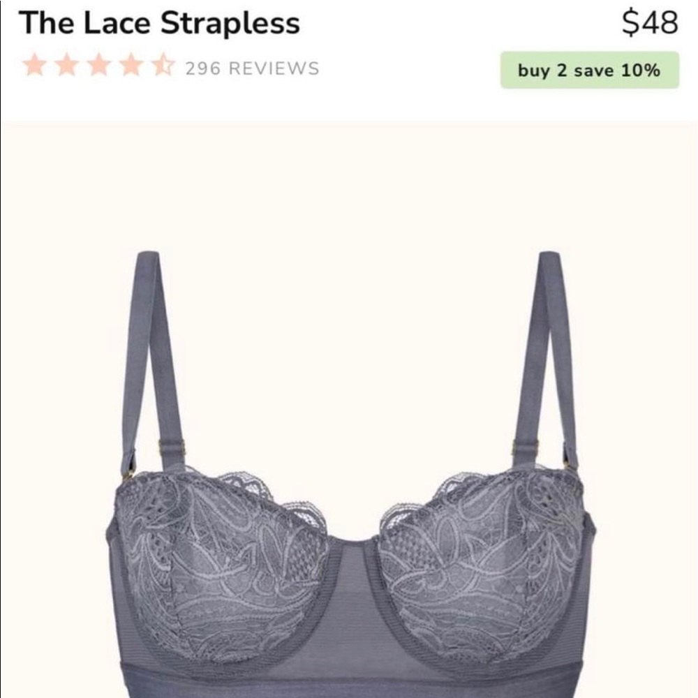 NWT Lively Lace Strapless Bra, 36DDD